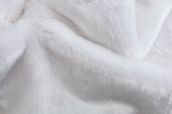Plaid fausse fourrure Brisbane doublure en laine-cachemire rouge 3