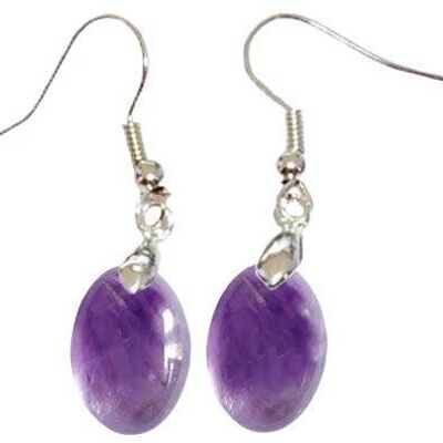 Oval Amethyst Earrings