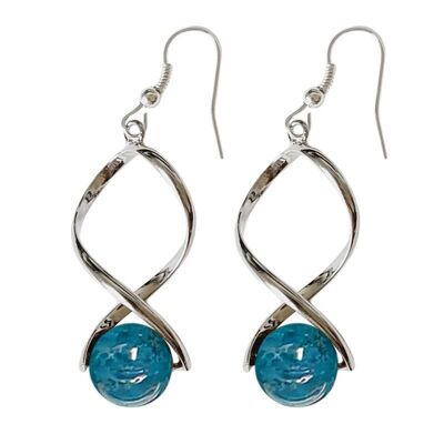 Boucles d'Oreilles Apatite Billes 10 mm