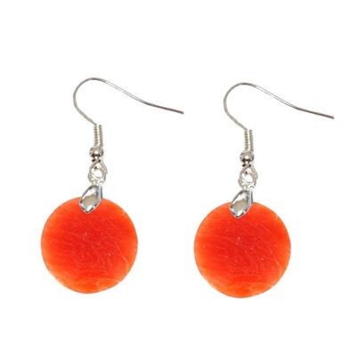 Orange Calcite EXTRA Round Earrings