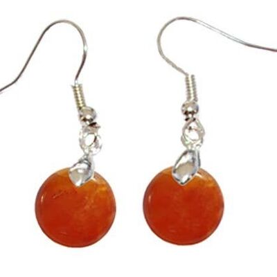 Round Carnelian Earrings