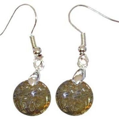 Round Orbicular Jasper Earrings