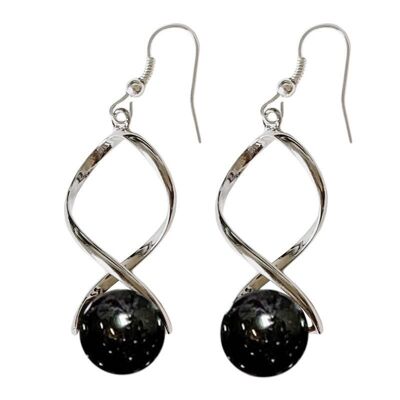 Black Onyx Beads 12 mm Earrings