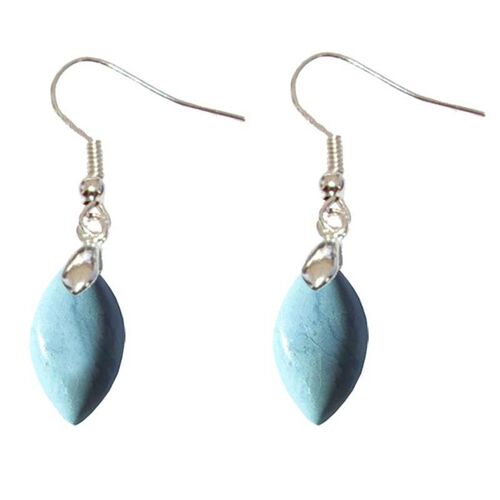 Boucles d'Oreilles Opale Bleue Marquise