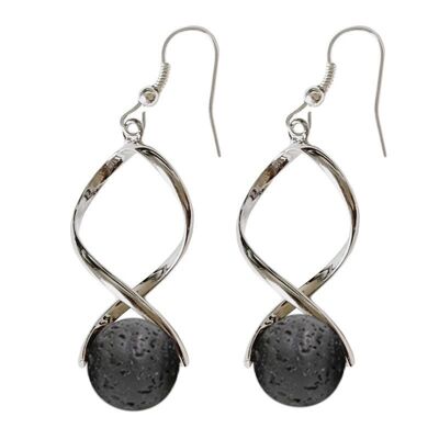 12 mm Lava Stone Beads Earrings