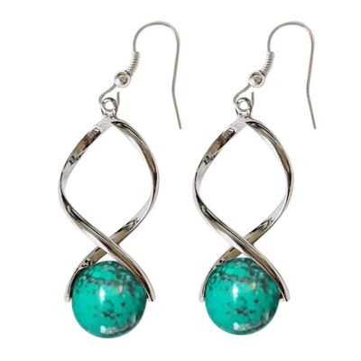 12 mm Turquoise Beads Earrings