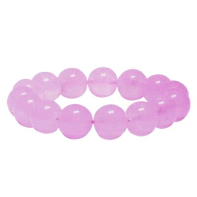 Bracciale Perle Quarzo Rosa 10 mm