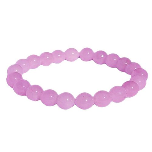 Bracelet Quartz Rose Billes 8 mm