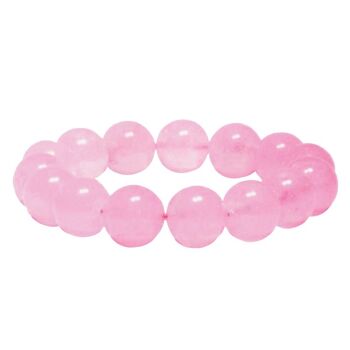 Bracelet Quartz Rose EXTRA Billes 10 mm