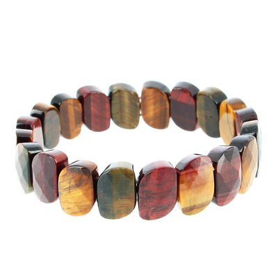 Bracciale Occhio di Falco Toro Tigre Piastrine 10 x 15 mm