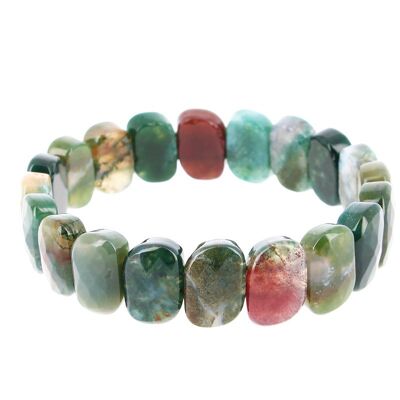 Indian Agate Faceted Plates Bracelet 10 x 15 mm