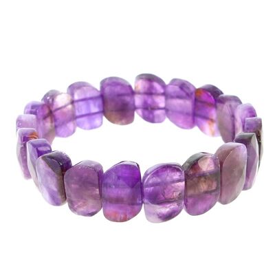 Armband Amethyst facettierte Platten 10 x 15 mm