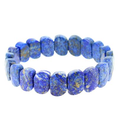 Bracelet Lapis-Lazuli Plaquettes Facettées 10 x 15 mm