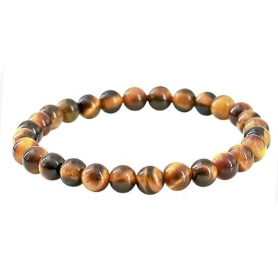 Bracelet Œil de Tigre Billes 6 mm