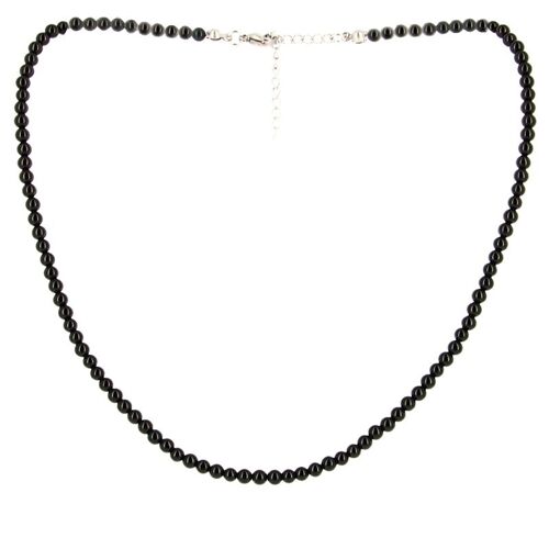 Collier Onyx Billes 4 mm