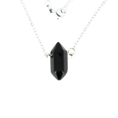 Black Onyx Bitterminated Point Necklace