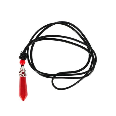 Collier Pointe Jaspe Rouge