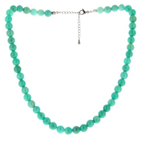 Collier Amazonite Naturelle Billes 8 mm AAA EXTRA