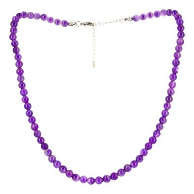 Halskette Amethyst EXTRA Perlen 6 mm