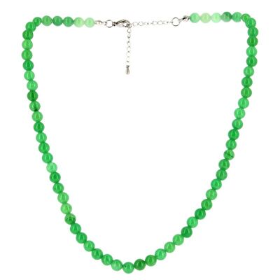Collana di perle di avventurina verde da 6 mm