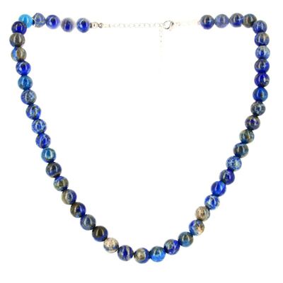 8mm Beads Lapis Lazuli Necklace