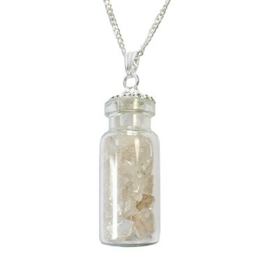 Rock Crystal Small Bottle Necklaces