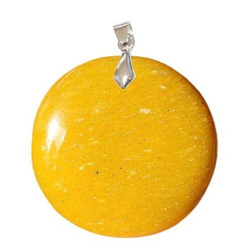 Pendentif Aventurine Jaune Rond EXTRA