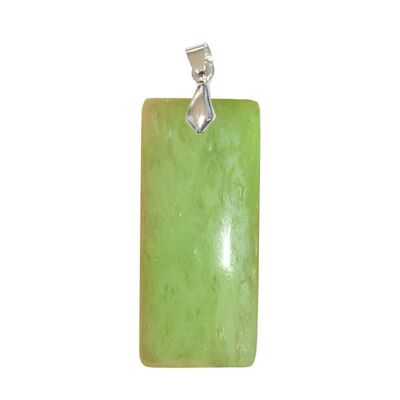 Pendentif Aventurine Verte de Madagascar Rectangle Fin