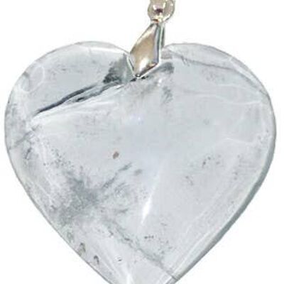 Heart Rock Crystal Pendant