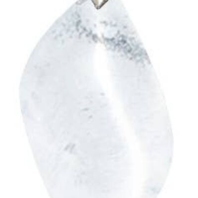 Colgante de cristal de roca en forma de S