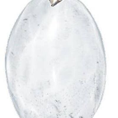 Pendente ovale in cristallo di rocca