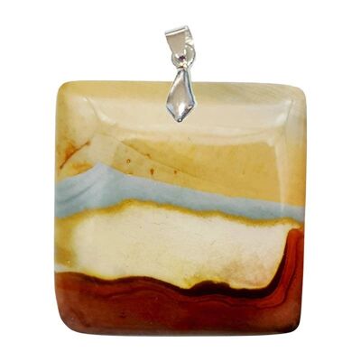 Polychrome Jasper (Printed) Square Pendant