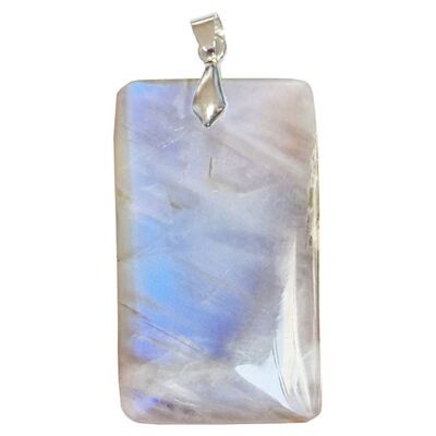 White Labradorite EXTRA Pendant from Madagascar Rectangle