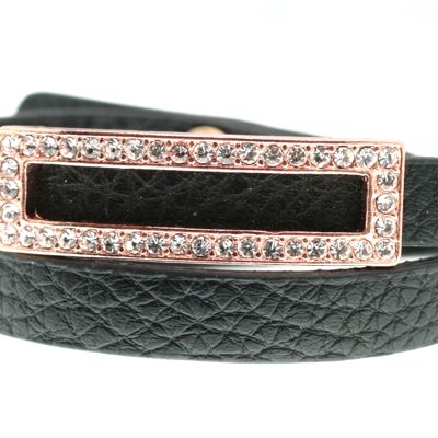 Bracelet fantaisie noir / or rose