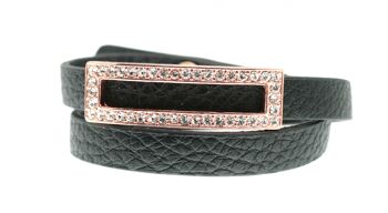 Bracelet fantaisie noir / or rose