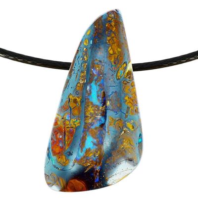 Australian Boulder Opal Pendant on Matrix 44 x 21 mm
