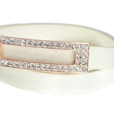Bracelet Fancy pearly white/rosegold