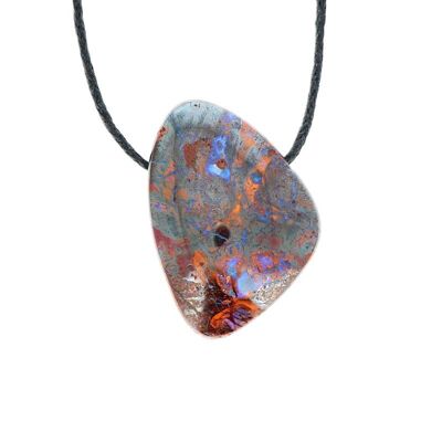 Australian Boulder Opal Pendant on Matrix 28 x 18 mm