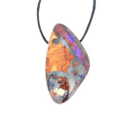 Australian Boulder Opal Pendant on Matrix 34 x 19 mm