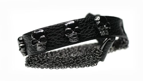 Bracelet Sally black/gun