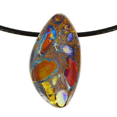 Pendentif Opale Boulder d'Australie sur Matrice 38 x 21 mm