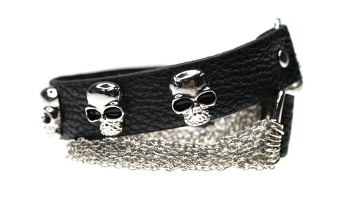 Bracelet Sally black/rhodium