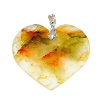 Heart Green Quartz Pendant