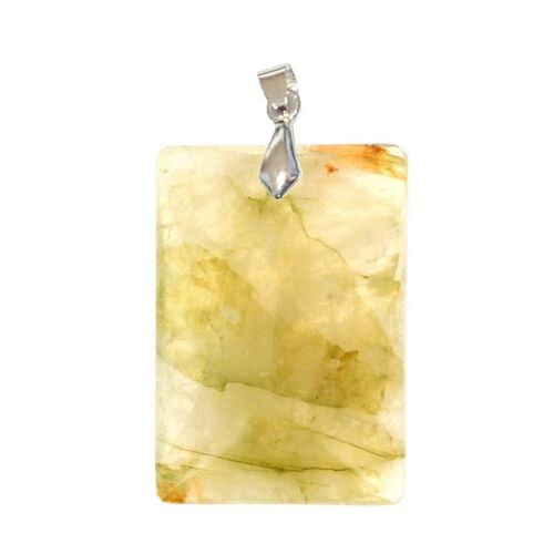 Pendentif Quartz Vert Rectangle