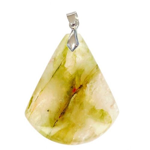 Pendentif Quartz Vert Triangle