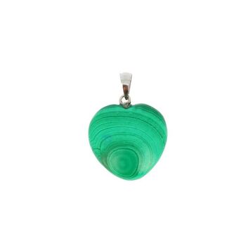 Pendentif Véritable Malachite EXTRA Coeur 1.8 x 1.8 cm