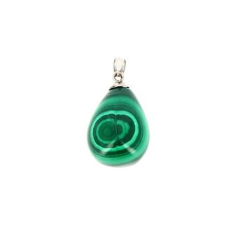 Pendentif Véritable Malachite EXTRA Goutte 2 x 1.5 cm