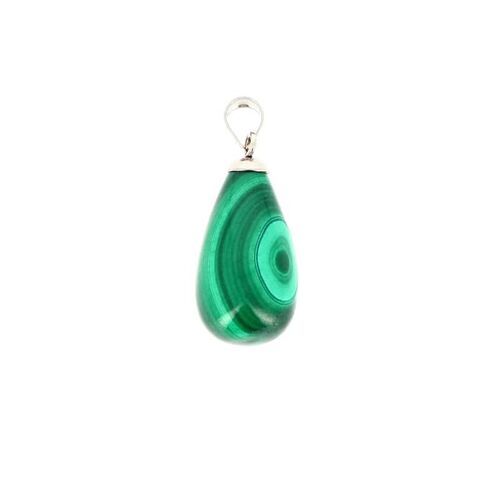 Pendentif Véritable Malachite EXTRA Goutte 2.2 x 1.2 cm