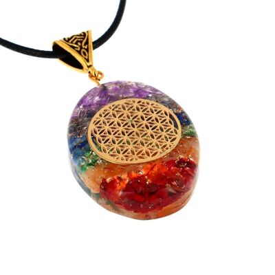 Pendants 7 Chakras Orgonite Flower of Life 3.8 cm