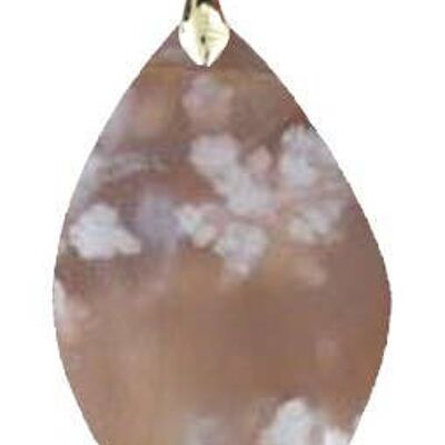 Pendentifs Agate Fleur Marquise